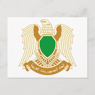 Postal Escudo de armas de Libia
