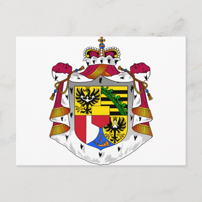Postal Escudo De Armas De Liechtenstein (Anverso)