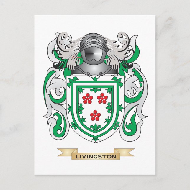Postal Escudo de armas de Livingston (escudo familiar) (Anverso)