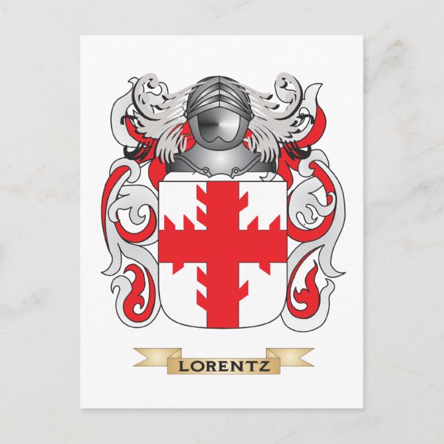 Postal Escudo de armas de Lorentz (escudo familiar) (Anverso)