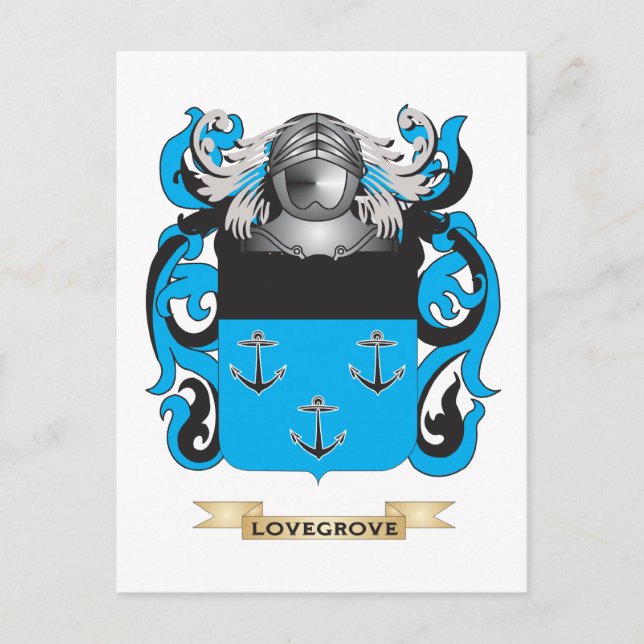 Postal Escudo de armas de Lovegrove (escudo familiar) (Anverso)