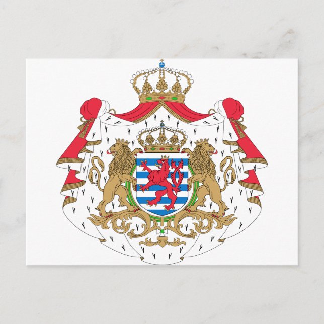 Postal Escudo de armas de Luxemburgo (Anverso)