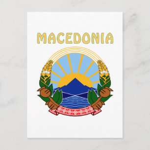 Postal Escudo De Armas De MACEDONIA