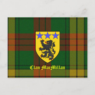 Postal Escudo de armas de MacMillan Tartán