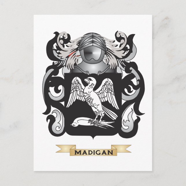 Postal Escudo de armas de Madigan (escudo familiar) (Anverso)
