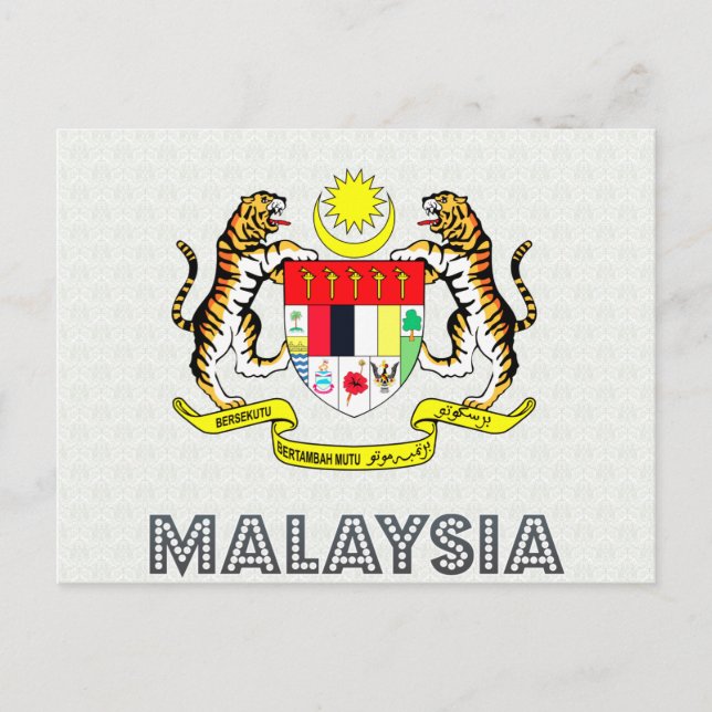 Postal Escudo de armas de Malasia (Anverso)