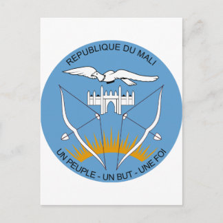 Postal Escudo de armas de Malí
