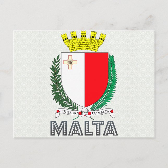 Postal Escudo de armas de Malta (Anverso)