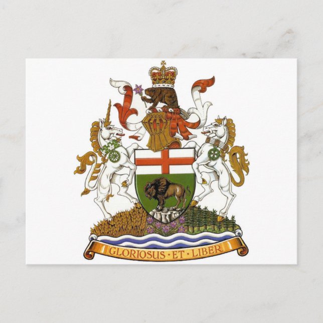 Postal Escudo de armas de Manitoba (Anverso)