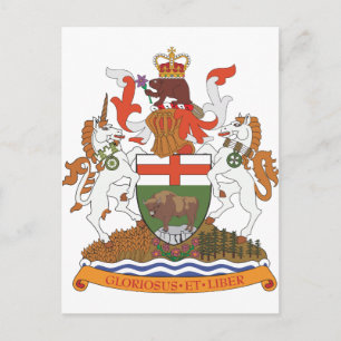 Postal Escudo De Armas De Manitoba