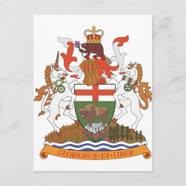 Postal Escudo De Armas De Manitoba (Anverso)