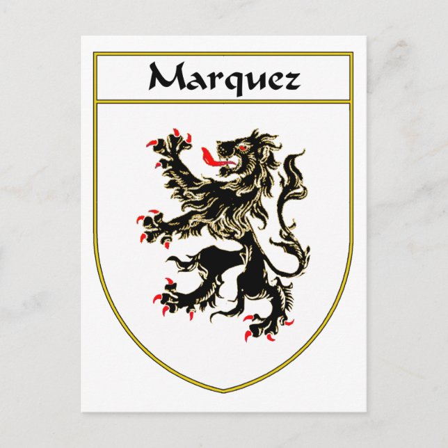 Postal Escudo de armas de marquez/reposo familiar (Anverso)