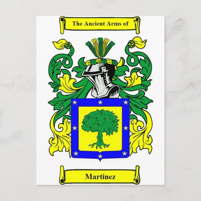 Postal Escudo de armas de Martínez (Anverso)