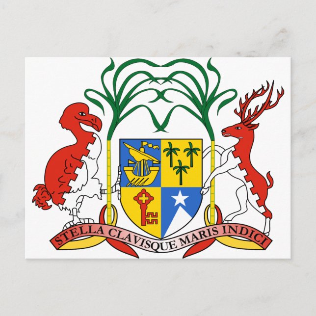 Postal Escudo De Armas De Mauricio (Anverso)