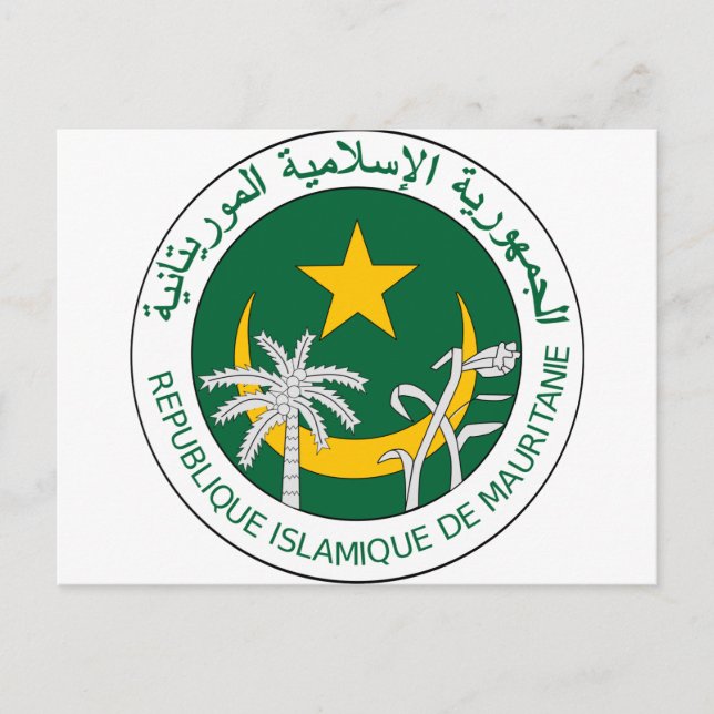 Postal Escudo De Armas De Mauritania (Anverso)