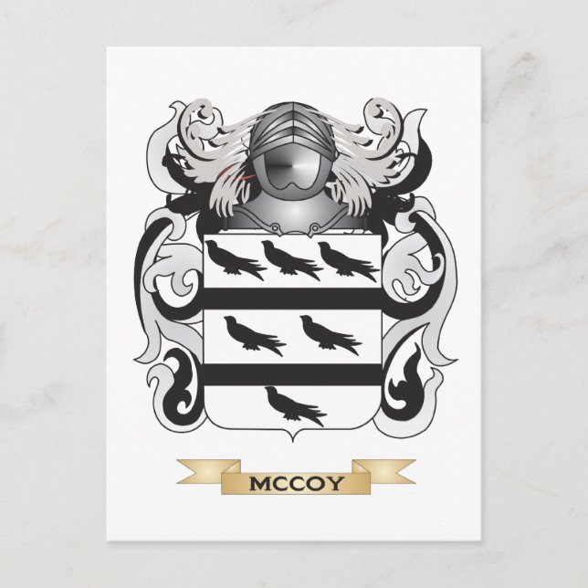 Postal Escudo de armas de McCoy (escudo familiar) (Anverso)