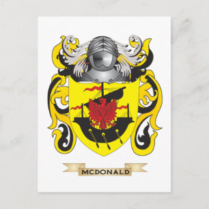 Postal Escudo de armas de McDonald (escudo familiar)