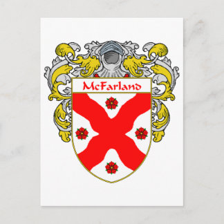 Postal Escudo de armas de McFarland (Mantled)