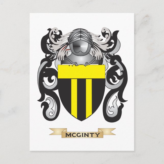 Postal Escudo de armas de McGinty (escudo familiar) (Anverso)
