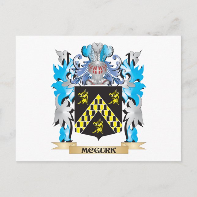 Postal Escudo de armas de Mcgurk - escudo familiar (Anverso)