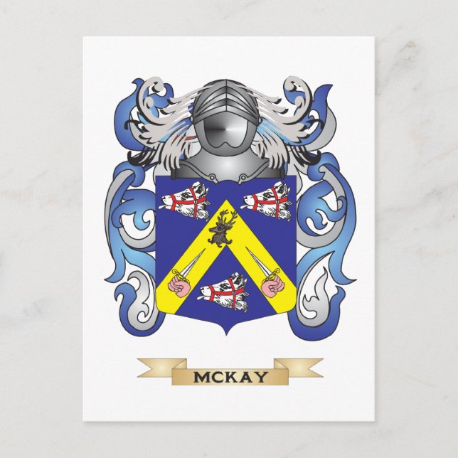 Postal Escudo de armas de McKay (escudo familiar) (Anverso)