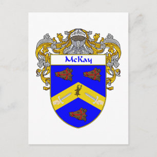 Postal Escudo de armas de McKay (Mantled)