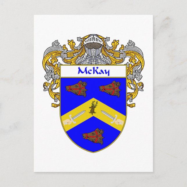 Postal Escudo de armas de McKay (Mantled) (Anverso)