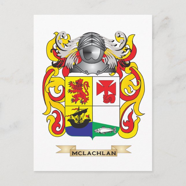 Postal Escudo de armas de McLachlan (escudo familiar) (Anverso)