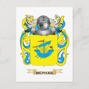 Postal Escudo de armas de McPhail (escudo familiar)