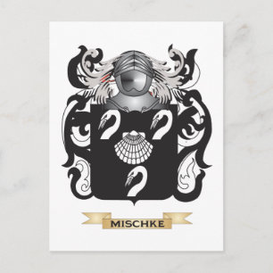 Postal Escudo de armas de Mischke (escudo familiar)