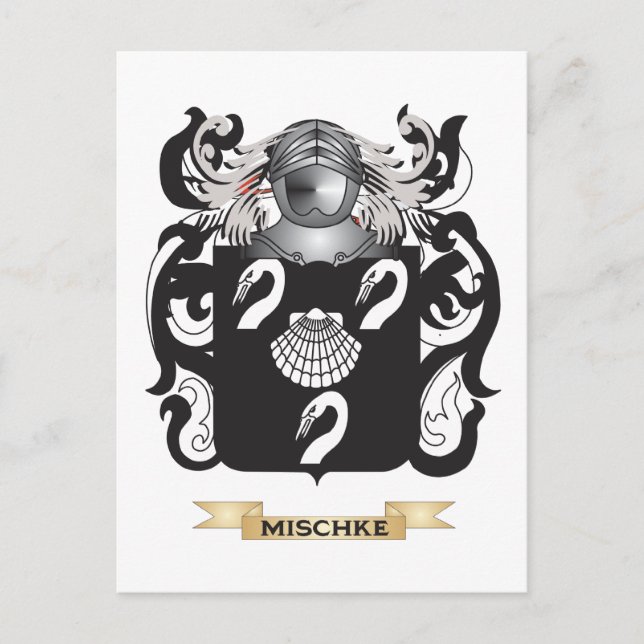 Postal Escudo de armas de Mischke (escudo familiar) (Anverso)