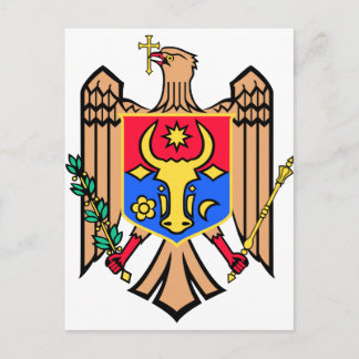 Postal Escudo de armas de Moldova