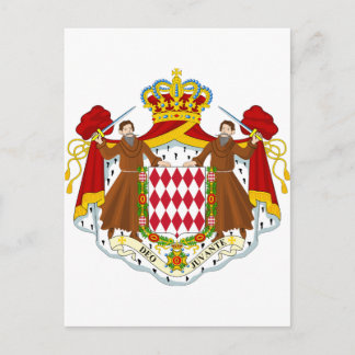 Postal Escudo de armas de Mónaco