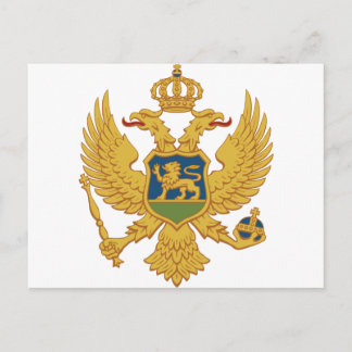 Postal Escudo de armas de Montenegro