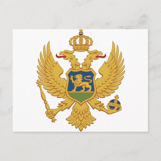 Postal Escudo de armas de Montenegro (Anverso)