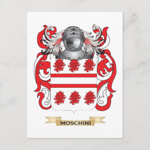 Postal Escudo de armas de Moschini (escudo familiar)
