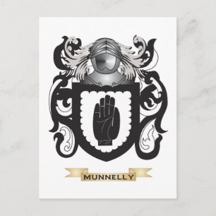 Postal Escudo de armas de Munnelly (escudo familiar)