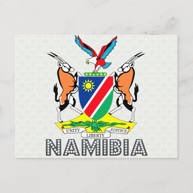 Postal Escudo de armas de Namibia (Anverso)