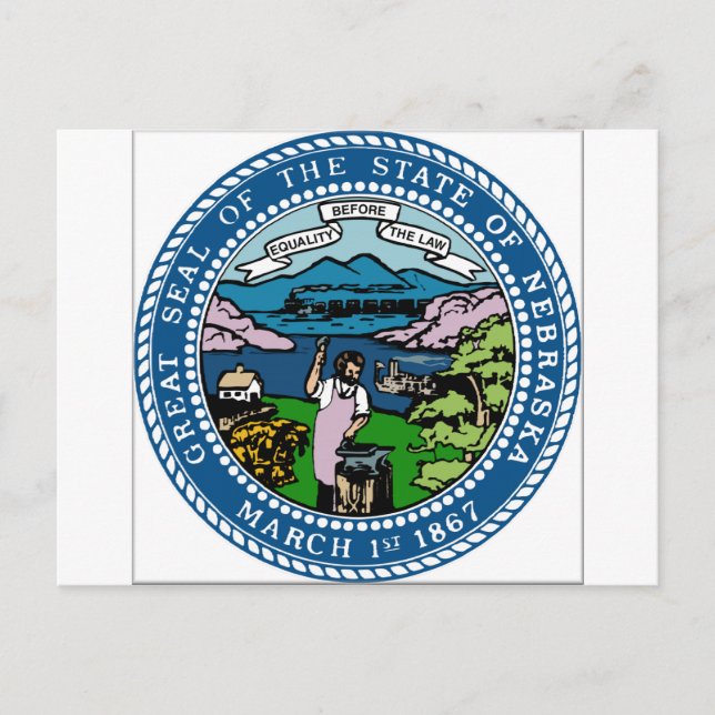 Postal Escudo de armas de Nebraska (Anverso)