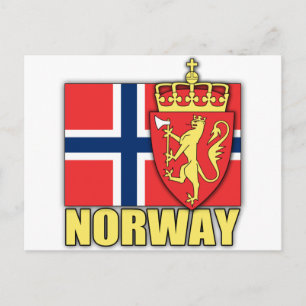Postal Escudo de armas de Noruega