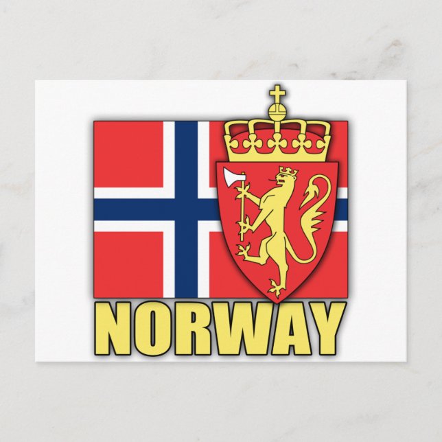 Postal Escudo de armas de Noruega (Anverso)
