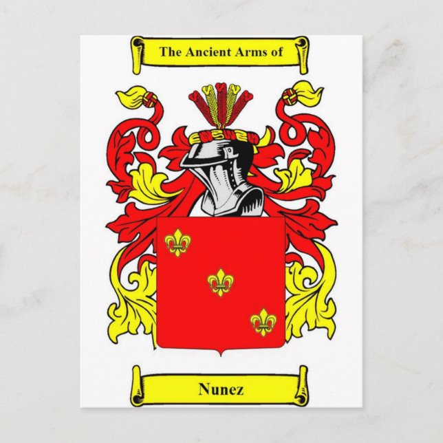 Postal Escudo de armas de Nunez (Anverso)