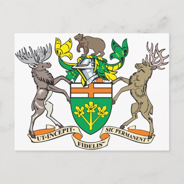 Postal Escudo De Armas De Ontario (Anverso)