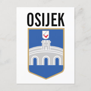 Postal Escudo de armas de Osijek, Croacia