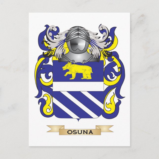 Postal Escudo de armas de Osuna (escudo familiar) (Anverso)