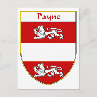 Postal Escudo de armas de pago/reposo familiar