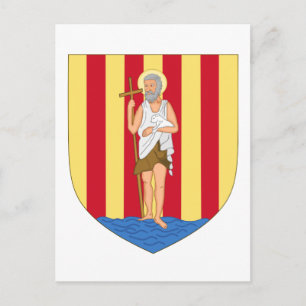 Postal Escudo de armas de Perpiñán