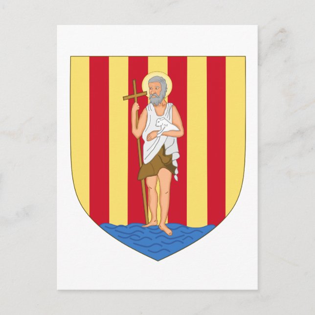 Postal Escudo de armas de Perpiñán (Anverso)