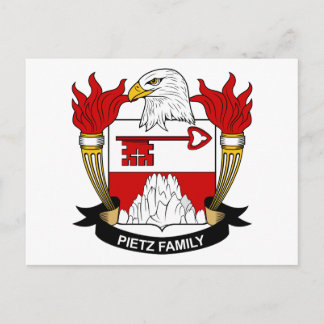 Postal Escudo de armas de Pietz/reposo familiar