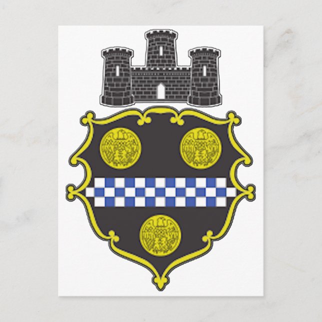 Postal Escudo de armas de Pittsburgh (Anverso)